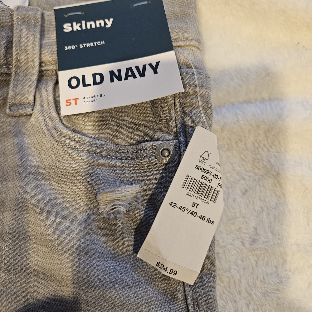 KIDS 5T Old Navy Skinny Jeans 5T in Light Wash Gray